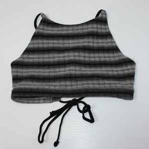 Honeycut Girl's Dance Hive Halter Tie-Back Crop Top in Black size Teen XXS 0-2